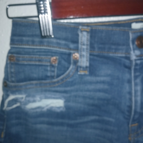 J. Crew Denim 24 Dark Wash Distressed Raw Hem Shorts - Picture 4 of 7